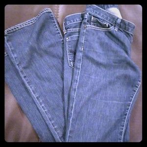 Gold Sign blue jeans